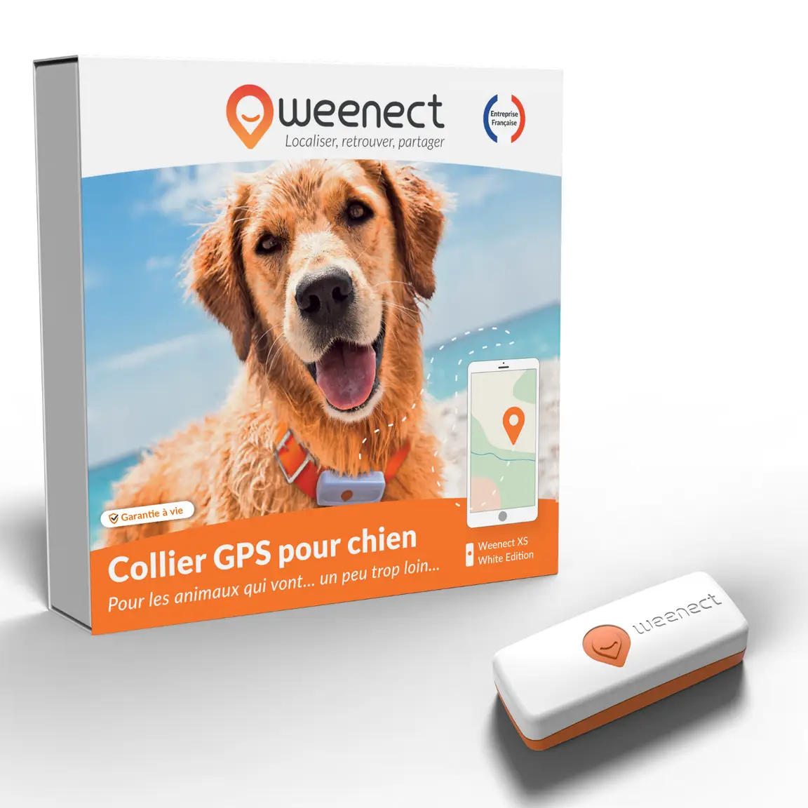 Exemplo de localizador GPS Weenect XS (Auberdog)