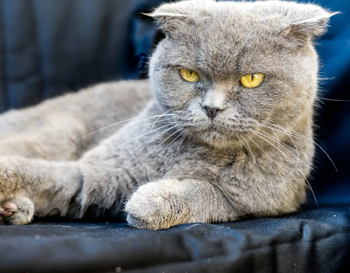 Chat Chartreux au pelage bleu-gris